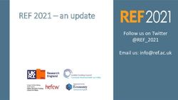 REF 2021 - an update @REF_2021 - Follow us on Twitter Email us