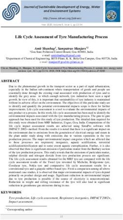 Life Cycle Assessment of Tyre Manufacturing Process - SDEWES