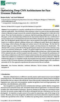 Optimizing Deep CNN Architectures for Face Liveness Detection - MDPI
