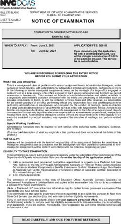 NOTICE OF EXAMINATION - NYC.gov