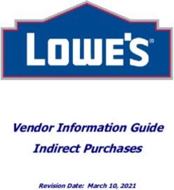 VENDOR INFORMATION GUIDE INDIRECT PURCHASES - REVISION DATE: MARCH 10, 2021 - LOWESLINK