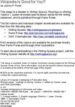 Wikipedia Is Good for You!? - by James P. Purdy