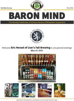 BARON MIND Welcome Eric Henzel of Lion's Tail Brewing to our general meeting! - May 26, 2021.