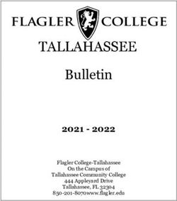 Bulletin 2021 - 2022 Flagler College-Tallahassee On the Campus of Tallahassee Community College