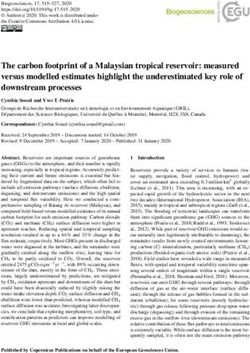 The carbon footprint of a Malaysian tropical reservoir: measured versus modelled estimates highlight the underestimated key role of downstream ...