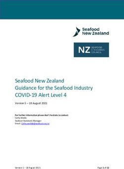 Seafood New Zealand Guidance for the Seafood Industry COVID-19 Alert Level 4