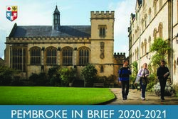 PEMBROKE IN BRIEF 2020-2021 - Pembroke College Oxford