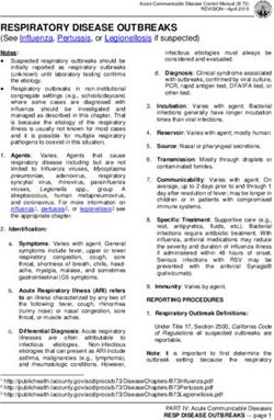 RESPIRATORY DISEASE OUTBREAKS - Los Angeles County Department of ...