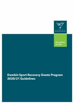 Darebin Sport Recovery Grants Program 2020/21 Guidelines