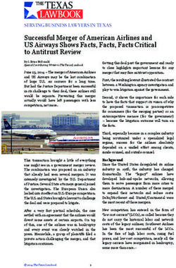 Successful Merger of American Airlines and US Airways Shows Facts, Facts, Facts Critical to Antitrust Review