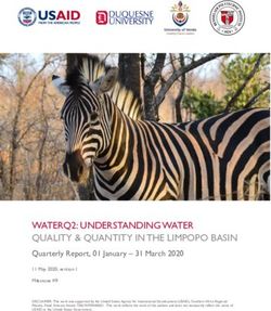 WATERQ2: UNDERSTANDING WATER QUALITY & QUANTITY IN THE LIMPOPO BASIN - USAID