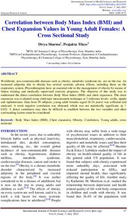 Correlation between Body Mass Index (BMI) and Chest Expansion Values in Young Adult Females: A Cross Sectional Study - International ...