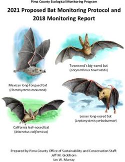 2021 Proposed Bat Monitoring Protocol and 2018 Monitoring Report - Pima County