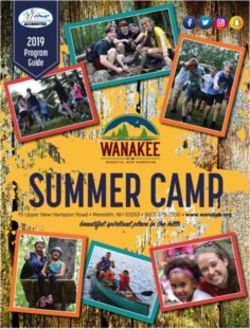 AT WANAKEE YOU ARE: 2019 Program Guide