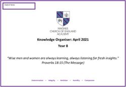 Knowledge Organiser: April 2021 Year 8 - "Wise men and women are always learning, always listening for fresh insights." Proverbs 18:15 (The Message)