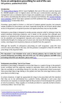 Focus on anticipatory prescribing for end of life care - BMA