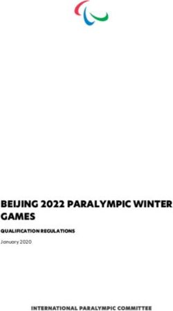 BEIJING 2022 PARALYMPIC WINTER GAMES - QUALIFICATION REGULATIONS January 2020