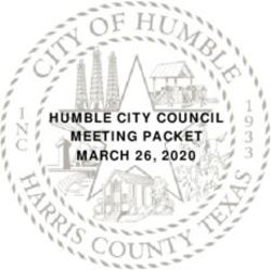 HUMBLE CITY COUNCIL MEETING PACKET MARCH 26, 2020