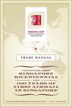 TRADE MANUAL SINGAPORE BICENTENNIAL 1OO YEARS OF FIRST AIRMAIL IN SINGAPORE - SUNTEC SINGAPORE EXHIBITION & CONVENTION CENTRE | 31 JULY - 4 AUGUST ...