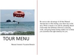 TOUR MENU - Vista Hermosa Estate