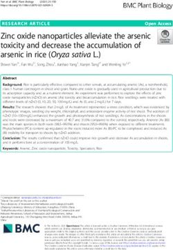 Zinc oxide nanoparticles alleviate the arsenic toxicity and decrease the accumulation of arsenic in rice (Oryza sativa L.)
