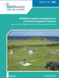 242 HOMERUN: Relative Homogenisation of the Irish Precipitation Network - Authors: John Coll, Mary Curley, Séamus Walsh and John Sweeney ...