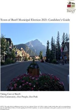 Town of Banff Municipal Election 2021: Candidate's Guide