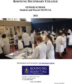 KOONUNG SECONDARY COLLEGE SENIOR SCHOOL - Student and Parent MANUAL 2021