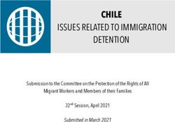 ISSUES RELATED TO IMMIGRATION DETENTION - CHILE Submission to the Committee on the Protection of the Rights of All