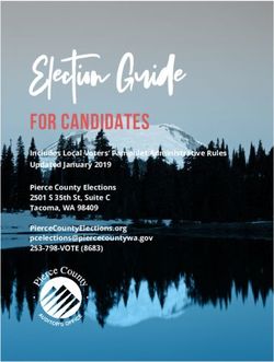 Election Guide for Candidates - Includes Local Voters' Pamphlet Administrative Rules Updated January 2019 - Pierce County