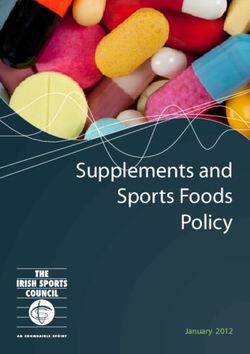 Supplements and Sports Foods Policy - January 2012