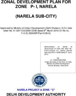 ZONAL DEVELOPMENT PLAN FOR ZONE P- I, NARELA (NARELA SUB-CITY)
