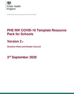 PHE NW COVID-19 Template Resource Pack for Schools Version 2.4 - Cheshire West and Chester Council - Weaverham High School