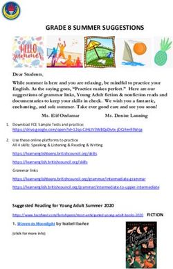 GRADE 8 SUMMER SUGGESTIONS - ted istanbul koleji