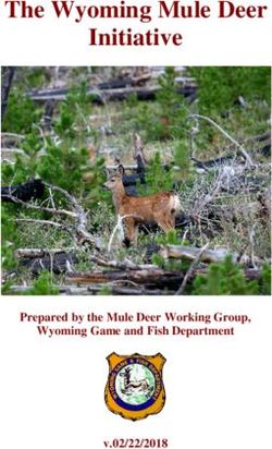 The Wyoming Mule Deer Initiative - Prepared by the Mule Deer Working Group, Wyoming Game and Fish Department v.02/22/2018