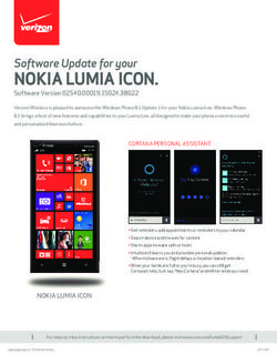 NOKIA LUMIA ICON. Software Update for your