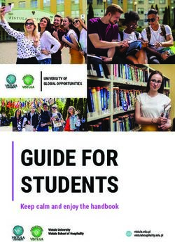 GUIDE FOR STUDENTS Keep calm and enjoy the handbook