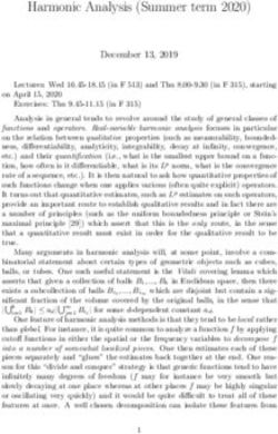 Harmonic Analysis (Summer term 2020) - December 13, 2019