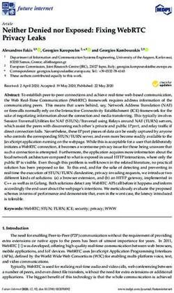 Neither Denied nor Exposed: Fixing WebRTC Privacy Leaks - MDPI
