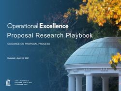 Proposal Research Playbook - GUIDANCE ON PROPOSAL PROCESS Updated | April 26, 2021 - UNC Research