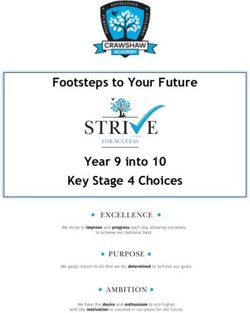 Footsteps to Your Future Year 9 into 10 Key Stage 4 Choices