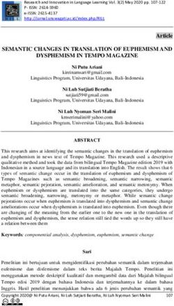 SEMANTIC CHANGES IN TRANSLATION OF EUPHEMISM AND DYSPHEMISM IN TEMPO MAGAZINE - Core