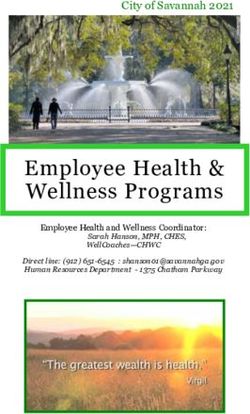 Employee Health & Wellness Programs - City of Savannah 2021 - Savannah, GA
