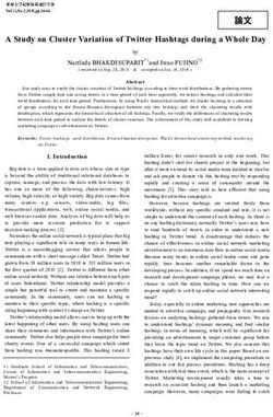 A Study on Cluster Variation of Twitter Hashtags during a Whole Day - 東海大学