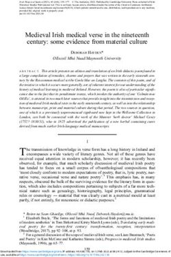 Medieval Irish medical verse in the nineteenth century: some evidence from material culture - Cambridge ...