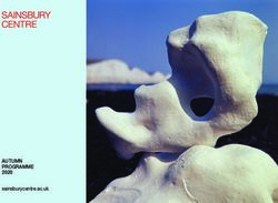 AUTUMN PROGRAMME 2020 - sainsburycentre.ac.uk - Sainsbury Centre