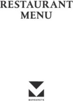 RESTAURANT MENU - Margarete Restaurant Frankfurt