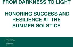 FROM DARKNESS TO LIGHT HONORING SUCCESS AND RESILIENCE AT THE SUMMER SOLSTICE - National Health Care for the ...