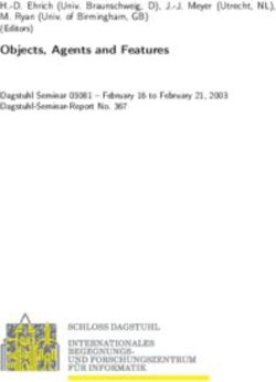 Objects, Agents and Features - DROPS