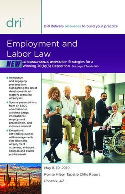 Employment and Labor Law - NEW LITIGATION SKILLS WORKSHOP Strategies for a - DRI